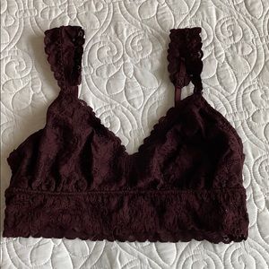 Aerie Maroon Lace Bralette